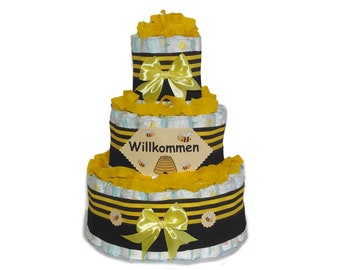 diaper cake | Birth gift | Diaper gift for girls or boys | Fast bee