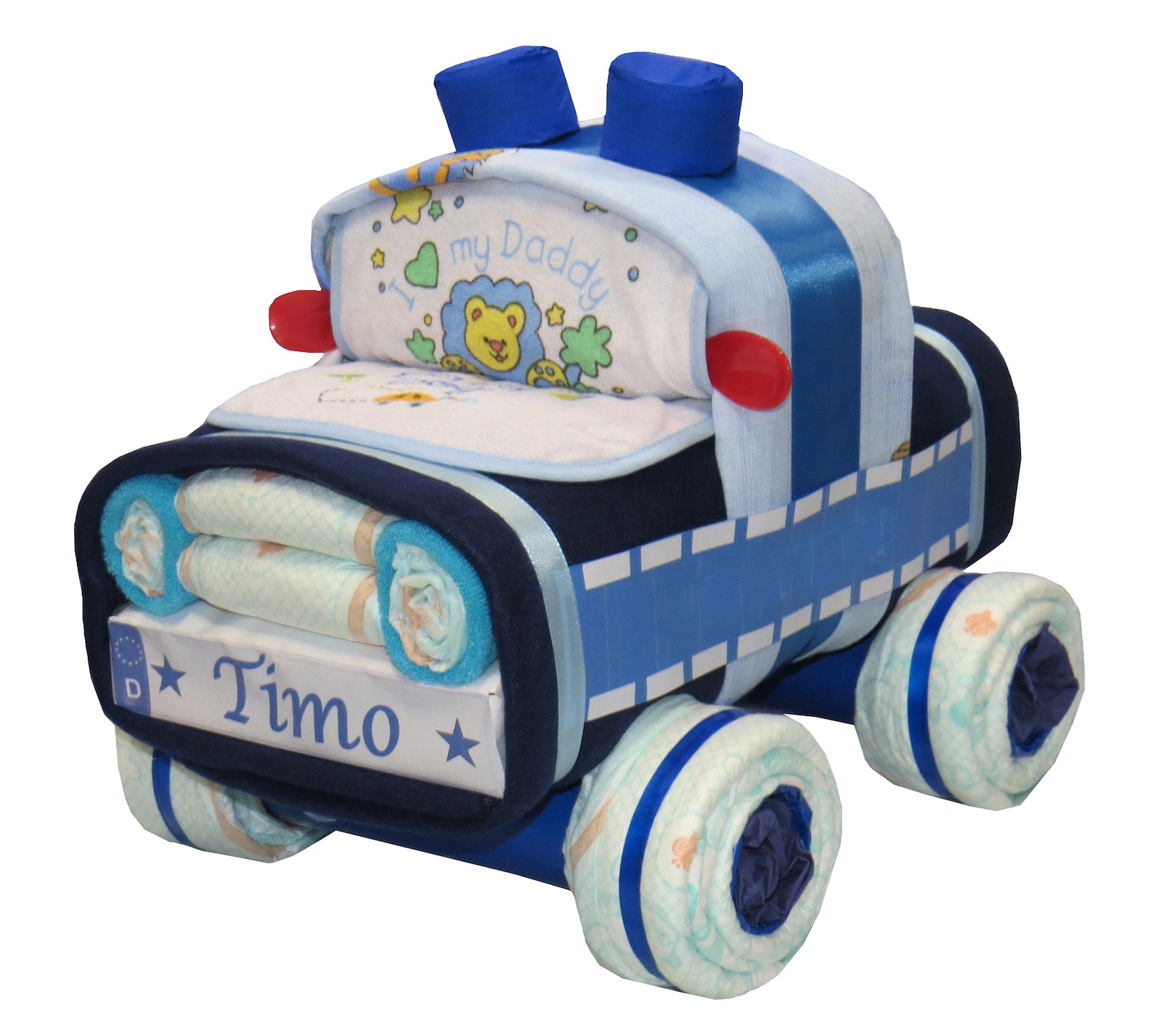 Diaper Cake Diaper Car patrol Car in Blue Etsy