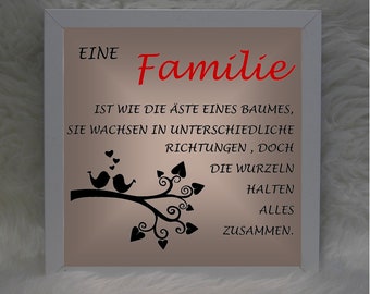 Bilderrahmen - Familie - wie Äste eines Baumes - Geschenk - Zusammenhalt #55