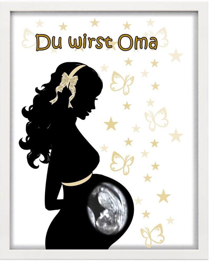 Bilderrahmen personalisiert Baby Du wirst Oma Bild 1