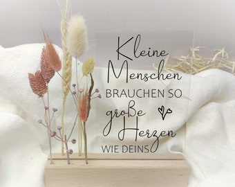 Geschenk Hebamme, Tagesmutter, Erzieherin / personalisierbar / Dankeschön Geschenk / Abschiedsgeschenk / Acrylglas-Schild inkl. Holzhalter