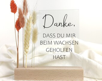 Geschenk Hebamme, Tagesmutter, Erzieherin / personalisierbar / Dankeschön Geschenk / Abschiedsgeschenk / Acrylglas-Schild inkl. Holzhalter