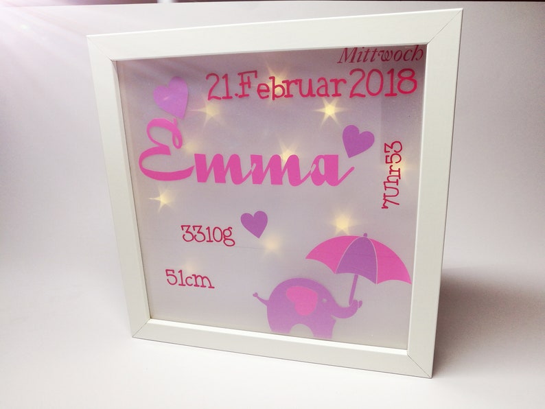 Leuchtbild Leuchtrahmen Mit Timer Funktion Bild Etsy