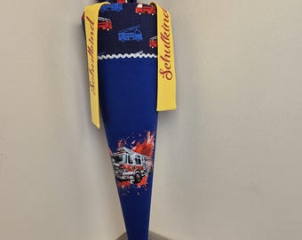 School cone fire brigade matching the Step by Step Fire Engine Brandon, printed with desired name