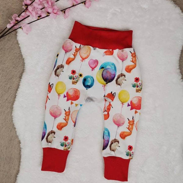 Pump Pants Kids Balloons Summer Sweat Animals Size 44-92