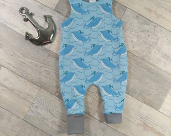 Romper Jumpsuit Kids Whales Gr. 44-92 Jersey Animals