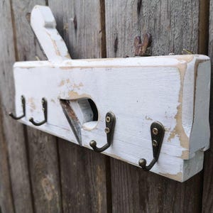 Hook rack wood men&#39;s gift Father&#39;s Day gift key board unique upcycling plane key board handmade