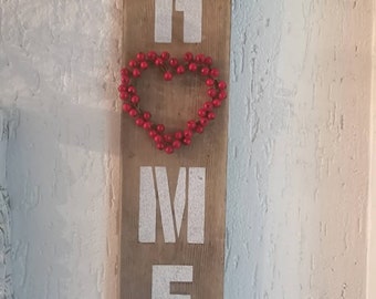 Rustic wooden sign Home XL