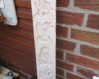Antiguo molde para hornear de madera Shabby Chic