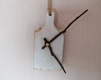 Mini wall clock wood upcycling