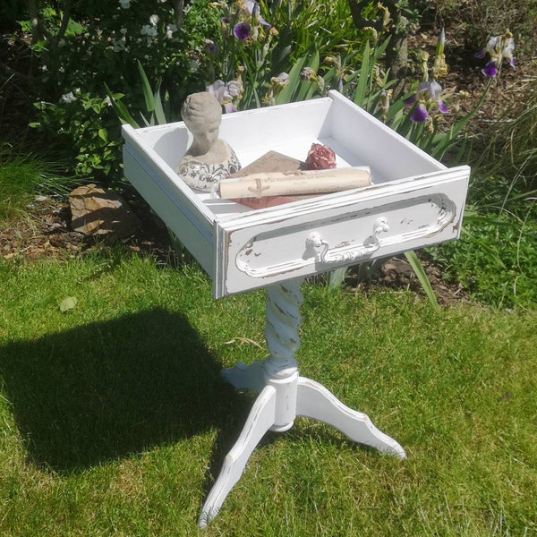 Beistelltisch Tisch Schublade Shabby Chic Unikat