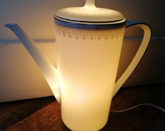 Tischlampe alte Teekanne Lampe Mandala