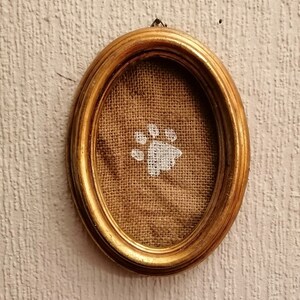 Small Frame Jute Vintage Picture Frame Wall Picture Paw