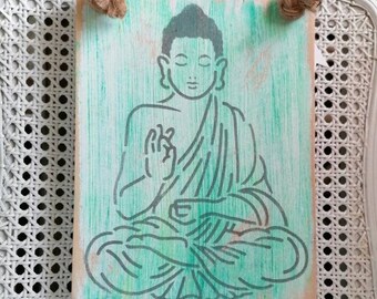 Schild Buddha Holzschild