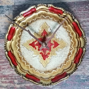 small Florentine tray wall clock clock