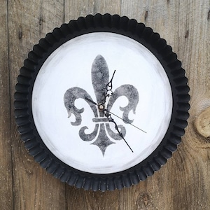 Wandklok zelfgemaakte keukenklok vintage shabby chic