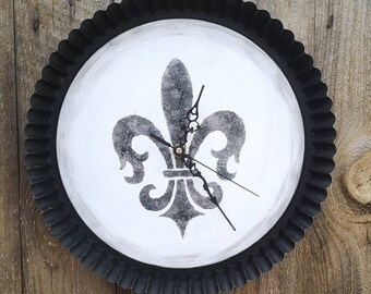 Wall clock self-made kitchen clock vintage shabby chic