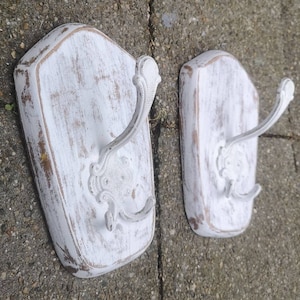 Set of wardrobe vintage hook rack shabby chic small hooks wooden coat rack country house