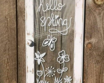 süßes Fenster Frühling Bild Rahmen Shabby Chic