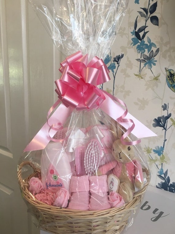 pink baby hamper