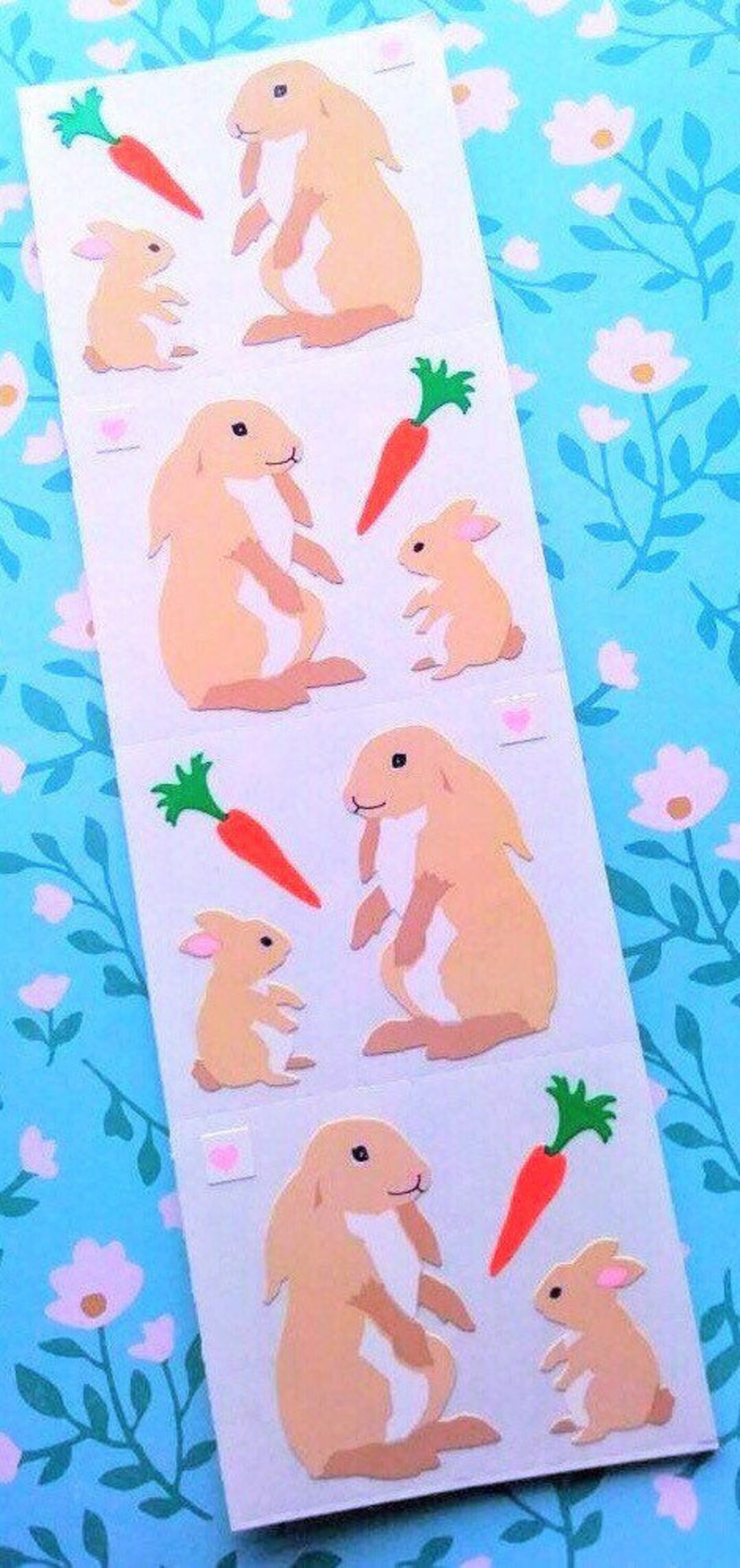 Extremely Rare Bunny Rabbits & Carrots Vintage Stickers - Etsy