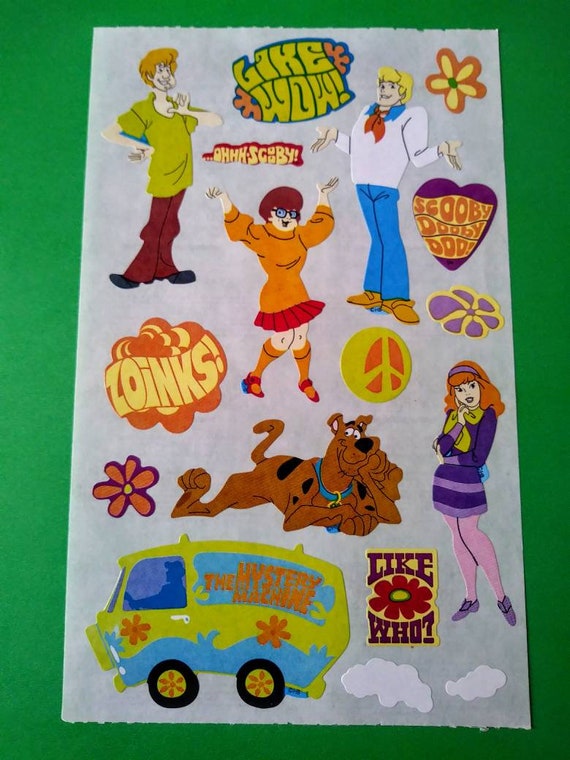 Sandylion Scooby-doo fun Stickers lot of 2 SHEETS 10'' X 6''