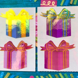Extremely Rare Mrs. Grossmans Pearly Presents Vintage Stickers -YOUR CHOICE 90's Opal Wrapped Gifts Iridescent Bows Collectible Celebrate