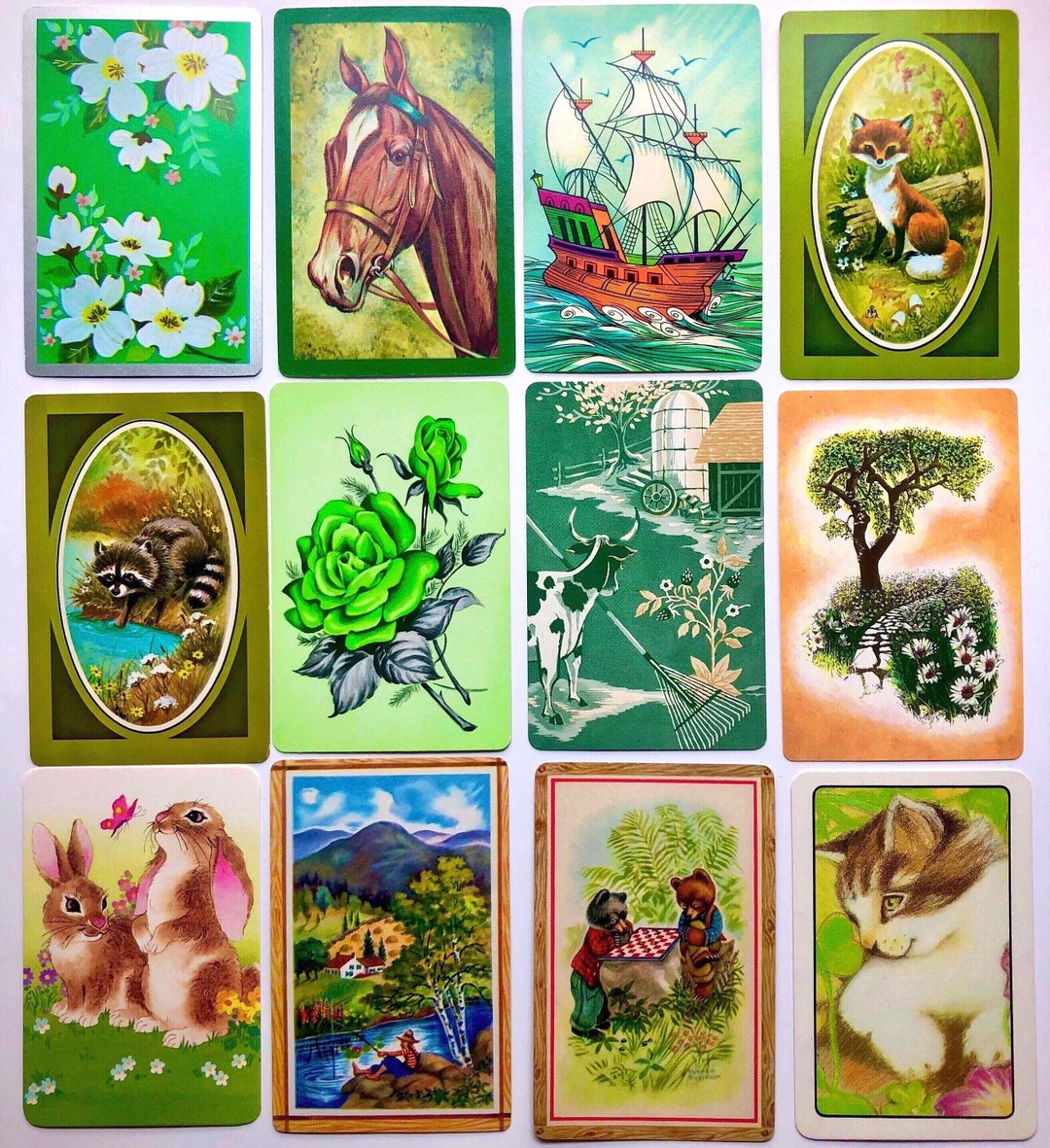 1 Vintage single Playing Card Pick One for Junk Etsy UK