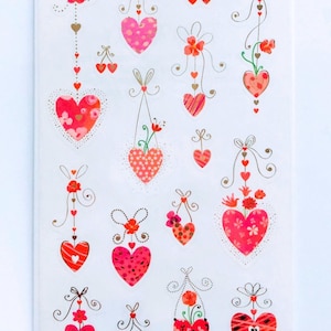 Mrs Grossmans Hearts Stickers  -YOUR CHOICE- Hanging Hearts Sheet or Blooming Love Sheet, Collab w/ Turnowsky