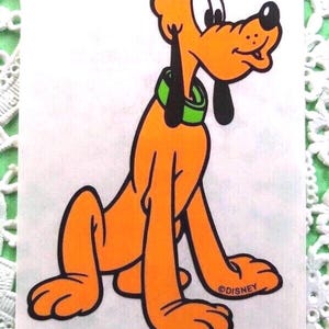 Rare 90's Pluto Vintage Sticker Strip - Mrs Grossman Collaboration, Mickey’s Dog, Scrapbook Cartoon