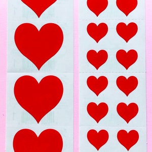 Mrs. Grossman's Red Hearts Vintage Stickers - YOUR CHOICE- The Heart that Started It All | Large Hearts Strip | Small Hearts Strip