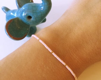 Parelarmband Armband Roze Goudkleurige Vriendschapsarmband