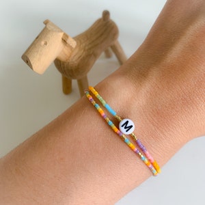 Armband Armbänder Set Pastell Regenbogen Rainbow Bunt Buchstabe Buchstabenarmband Perlen