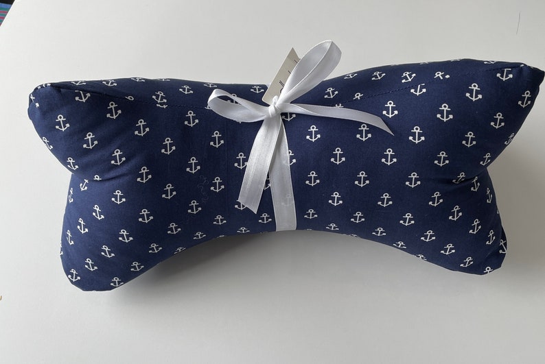 Reading bones/neck pillow blue with white anchors 8/24 image 1