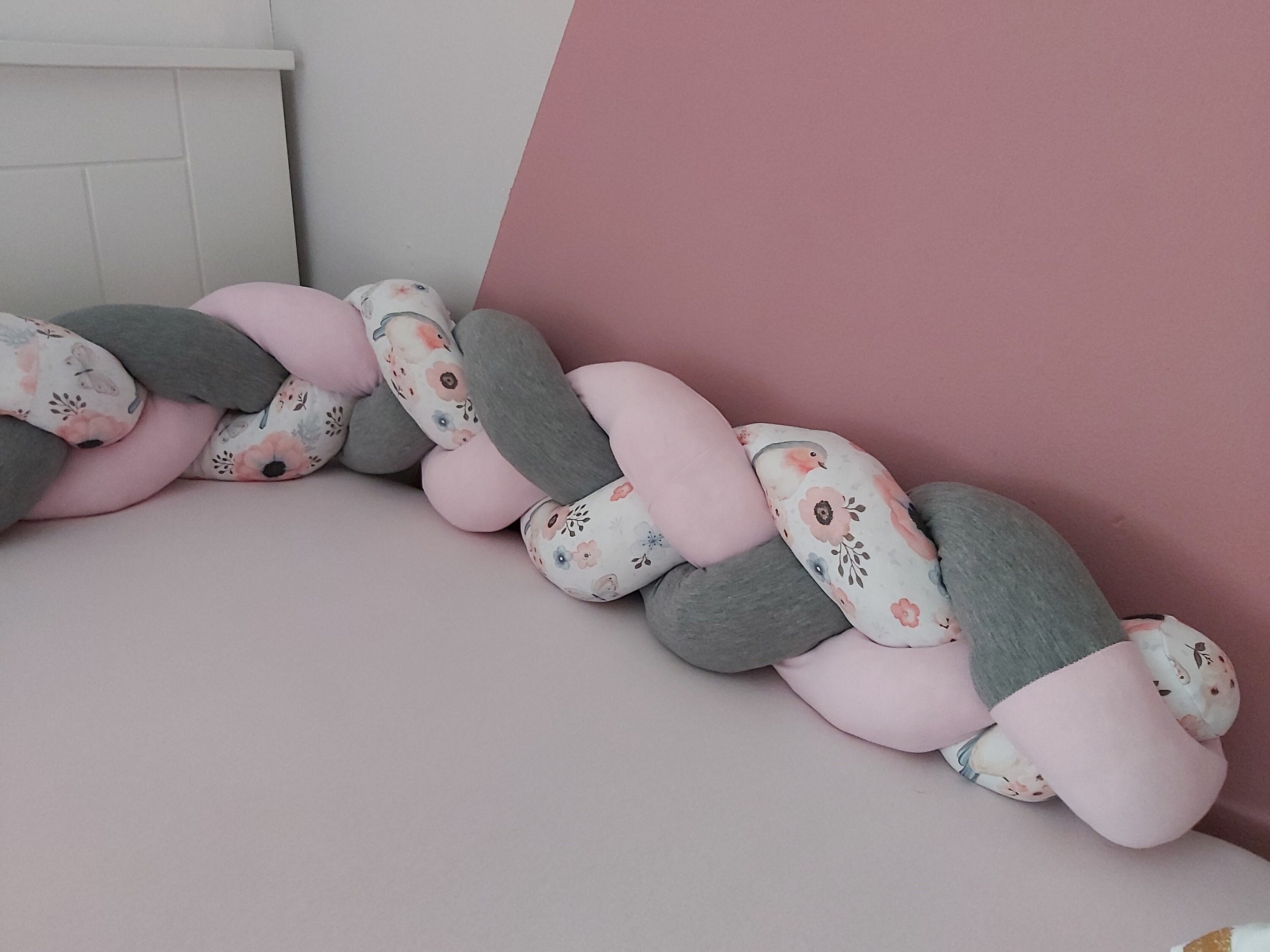 Bettschlange geflochten Bettrolle Babynestchen