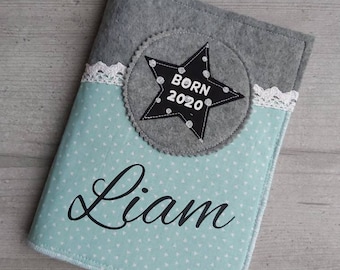 U-booklet sleeve felt “Liam” mint/black