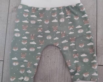 Mitwachshose Pantalon Slip Lilo "Fox Bunny Owl" vert