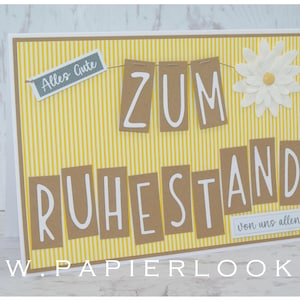 Karte RUHESTAND - RENTE "Blume" A5