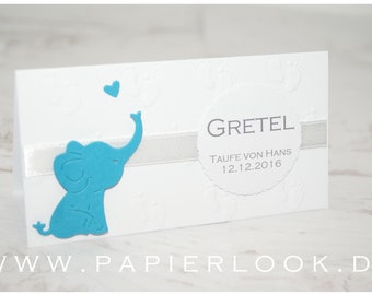 Place cards "ELEFANT" (color choice)