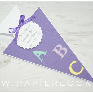 Back to school invitation A B C choice of colors Lila