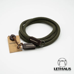 Model June // Rope & Leather Camera Strap (Dark Green / Brown)