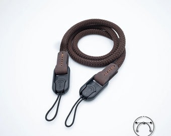 Model RLC // Rope & Leather Camera Strap (Brown / Crazy Brown)