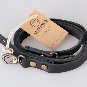 Lethaus Genuine Leather Camera Strap - Black