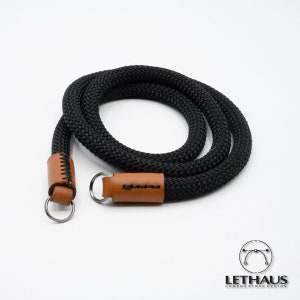 Model May // Rope & Leather Camera Strap (Black / Coniac)