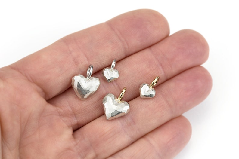 tiny heart pendant silver image 8