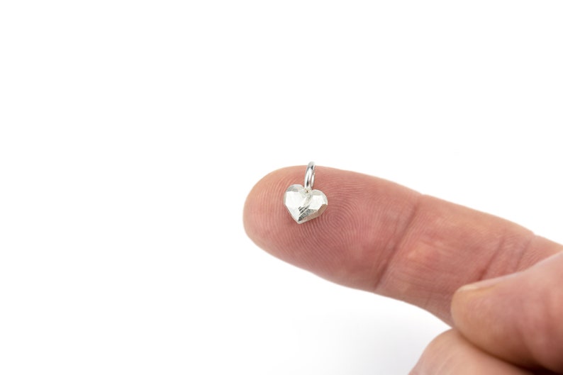 tiny heart pendant silver mit Bändchen