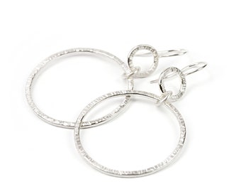 hanging loop earrings silver 925
