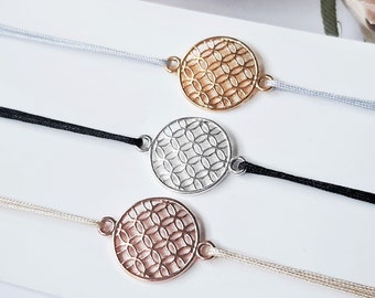 Friendship bracelet 925 sterling silver to choose from / flower of life / flower of life / silver, gold-plated or rose gold-plated