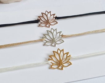 Choice of 925 sterling silver bracelet / friendship bracelet / lotus / yoga / lotus flower / lotus flower / rose gold plated / silver / gold plated