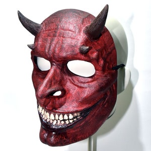 Maschera Samurai Muro Rosso & Maschera Prajna Cospiay Noh Giapponese